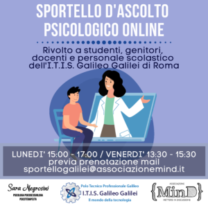 sportello d'ascolto psicologico online